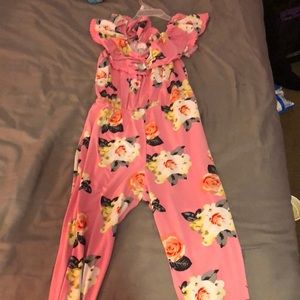 Large pink kids romper